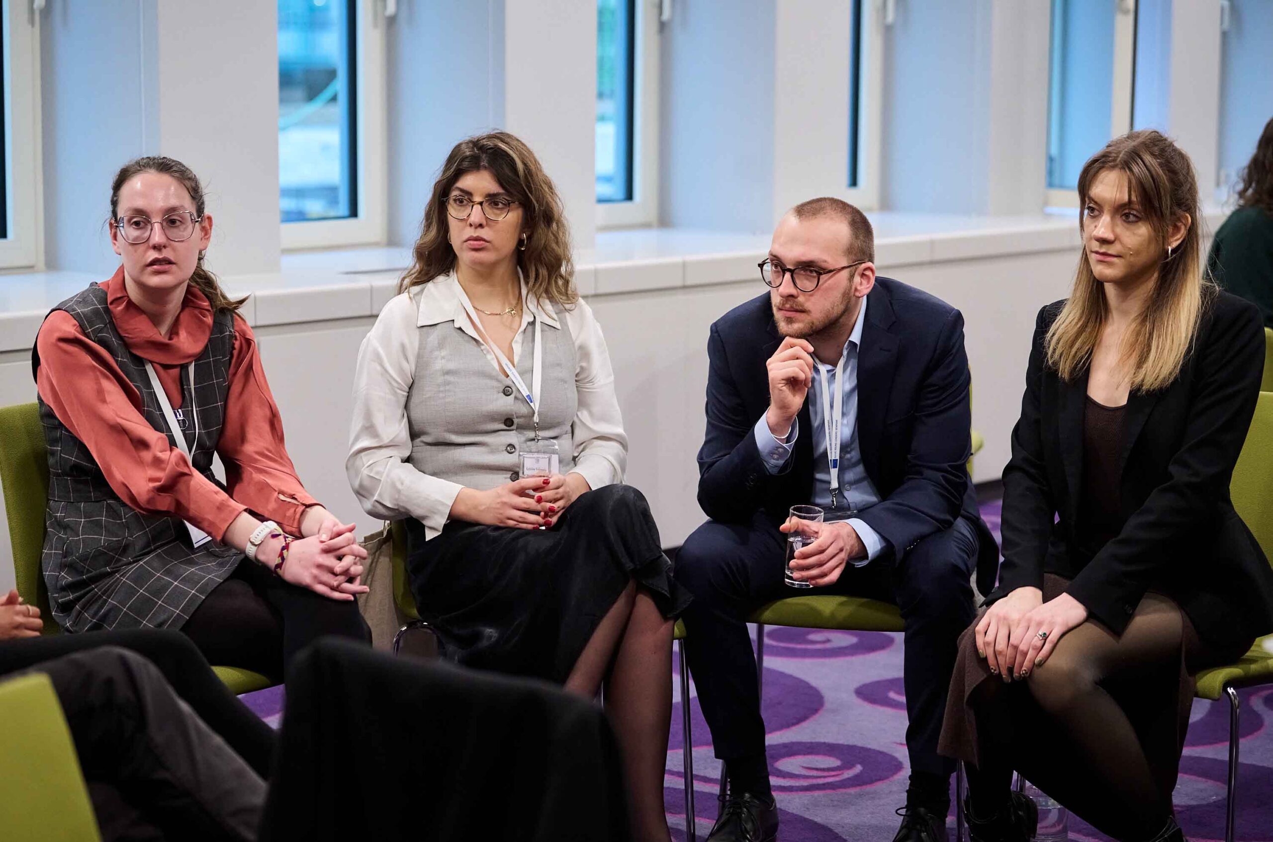 2023-24 Fulbright U.S. Awardee Anne Graf (left) attending the E.U.-Young Leaders Seminar